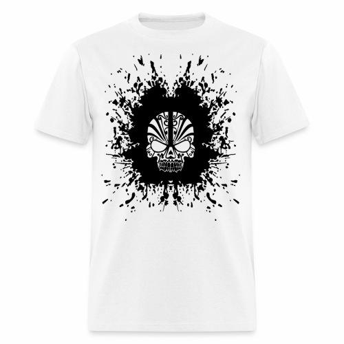 Demon Skull Tribal Tattoo Dot Skull Gift Ideas - Men's T-Shirt