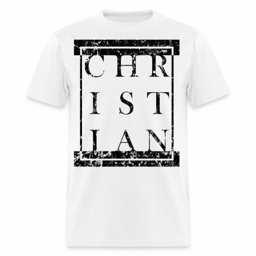 CHRISTIAN Religion - Grunge Block Box Gift Ideas - Men's T-Shirt