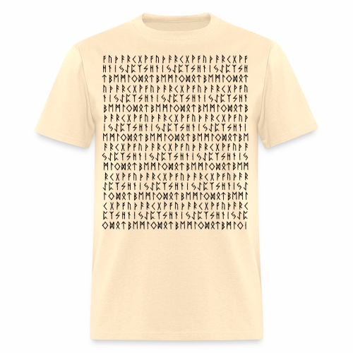 24 Elder Futhark runes series background - Men's T-Shirt
