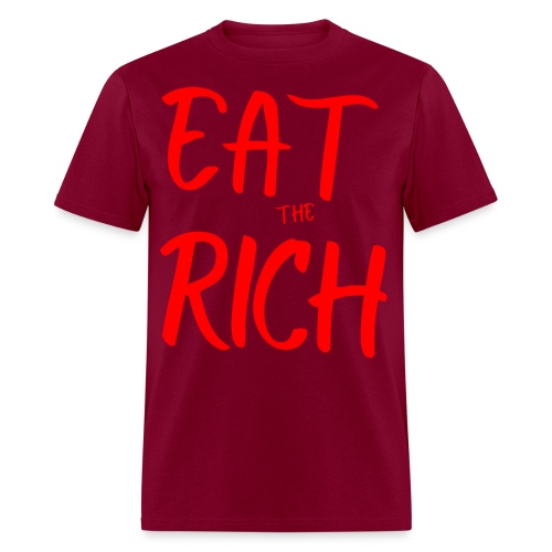 EAT THE RICH Full Size Graffiti Red Font - Men's T-Shirt