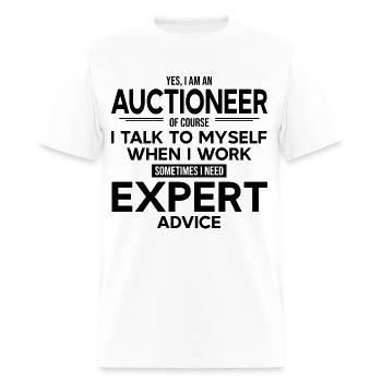 Auctioneer Sometimes I Need Expert Advice - Men's T-Shirt - white - Front - Jose (178cm)