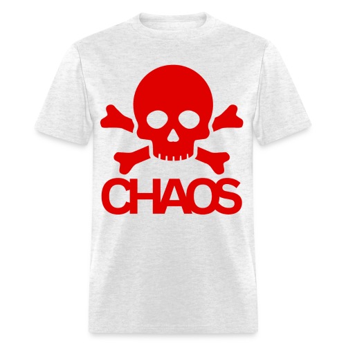 CHAOS Skull Bones Punk Rock (Blood Red) - Men's T-Shirt