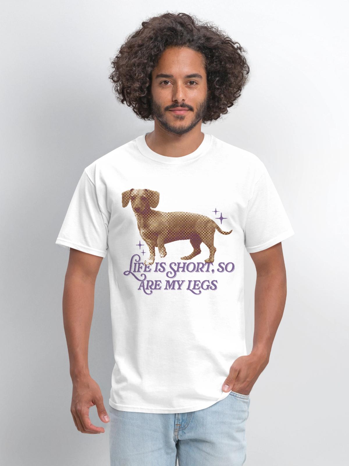 Life Is Short - Men's T-Shirt - white - Front - Jose (178cm)