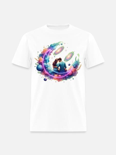 Cosmic Embrace Nebula - Men's T-Shirt - white