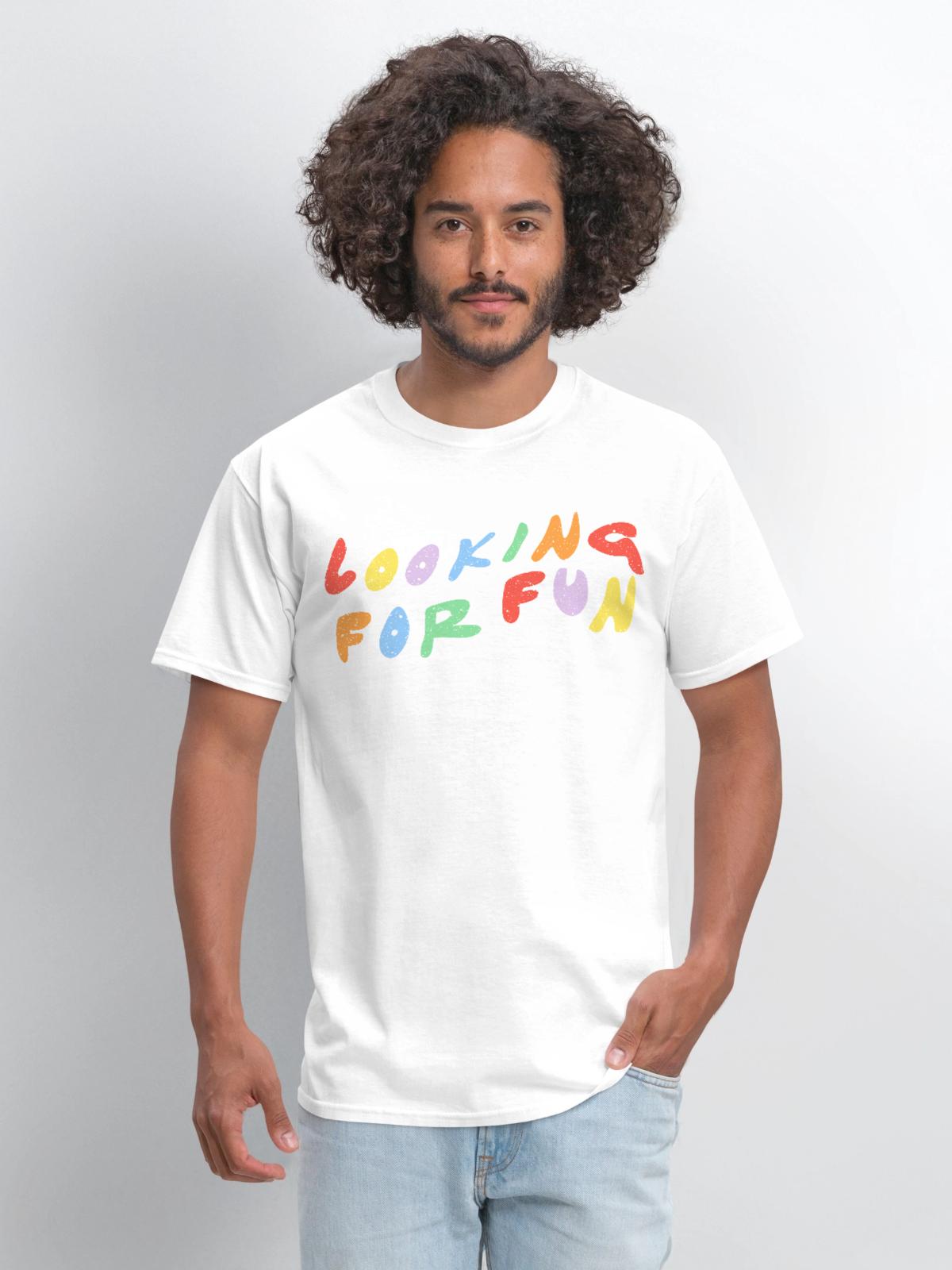 Looking for Fun - Men's T-Shirt - white - Front - Jose (178cm)