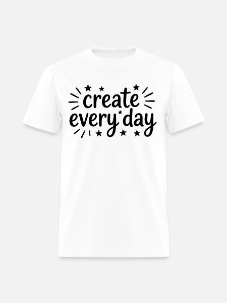 Create Every Day Hand Lettering - Men's T-Shirt - white