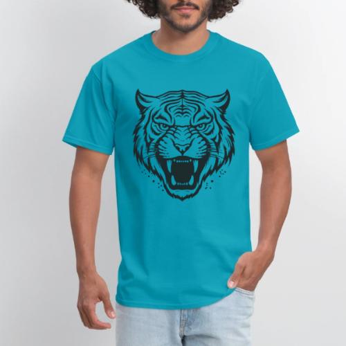 Wild Tiger Fashion, the fury of the feline tiger. - Men's T-Shirt