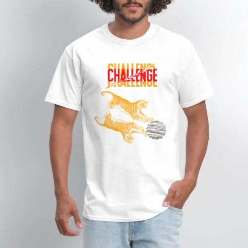 Double tiger fashion, jungle feline animals. - Men's T-Shirt