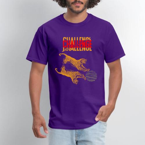 Double tiger fashion, jungle feline animals. - Men's T-Shirt
