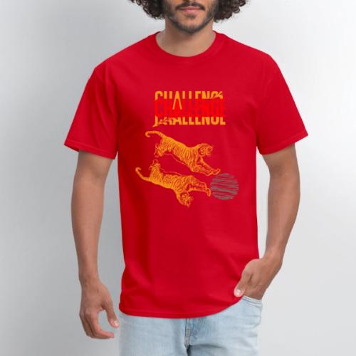 Double tiger fashion, jungle feline animals. - Men's T-Shirt