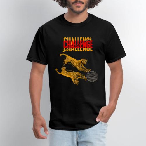 Double tiger fashion, jungle feline animals. - Men's T-Shirt