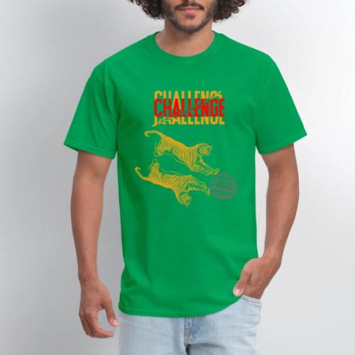Double tiger fashion, jungle feline animals. - Men's T-Shirt