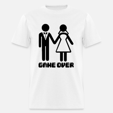 Game Over After Marriage Funny Wedding Gaming' Men's T-Shirt | Spreadshirt