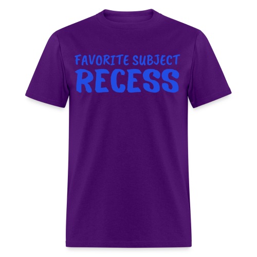 Favorite Subject RECESS (Blue Letters Version) - Men's T-Shirt