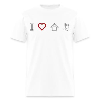I Love House Music - Men's T-Shirt - white - Front - Jose (178cm)