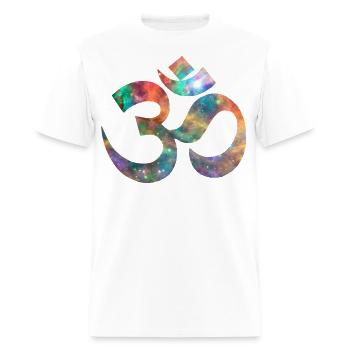 Cosmic Om - Men's T-Shirt - white - Front - Jose (178cm)