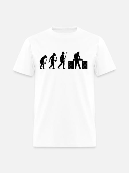 Evolution of DJ - Men's T-Shirt - white