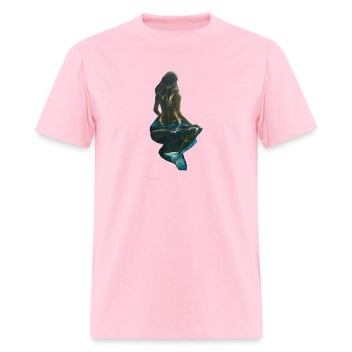 Midnight Mermaid on a rock - Men's T-Shirt