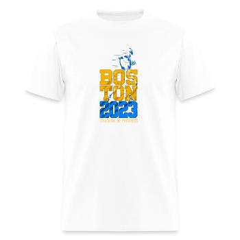 2 Sided Boston 2023 Marathon Training In - Men's T-Shirt - white - Front - Jose (178cm)