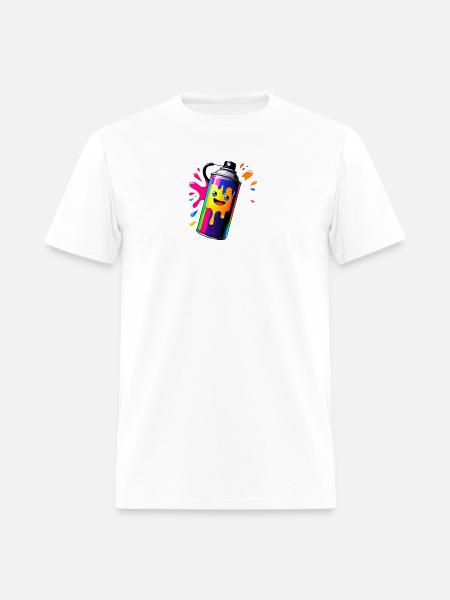Rainbow Spray Paint Mascot - Men's T-Shirt - white