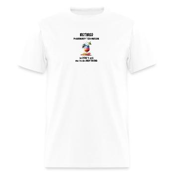 Retired Pharmacy Tech Vacation Tropical Cocktail - Men's T-Shirt - white - Front - Jose (178cm)