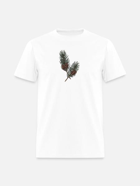 Evergreen Pinecone Sprigs - Men's T-Shirt - white