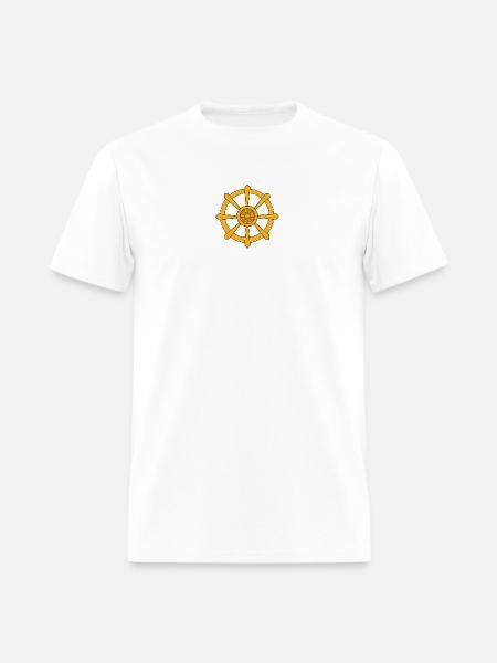 Golden Ship Wheel Emblem - Men's T-Shirt - white