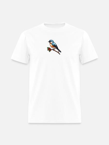 طائر السعادة الصغير - تصميم فني. - Men's T-Shirt - white