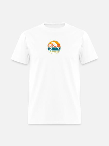 Retro Sunset BMX Rider - Men's T-Shirt - white