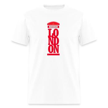 London Red Telephone Illustration - Men's T-Shirt - white - Front - Jose (178cm)