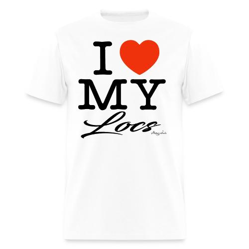 I LOVE MY LOCS (black text design) - Men's T-Shirt