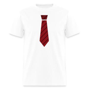 funny design tie cravate neck tie on Men's - Men's T-Shirt - white - Front - Jose (178cm)