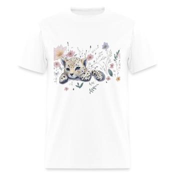 Chibi Leopard - Men's T-Shirt - white - Front - Jose (178cm)