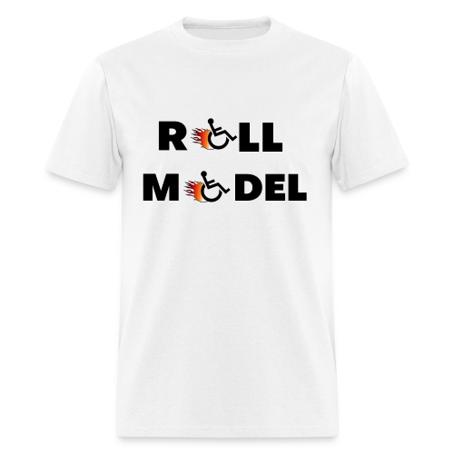 Roll model in a wheelchair, for wheelchair users - Men's T-Shirt