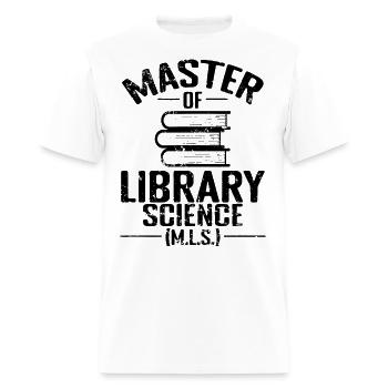 Master of Library Science Information Science - Men's T-Shirt - white - Front - Jose (178cm)