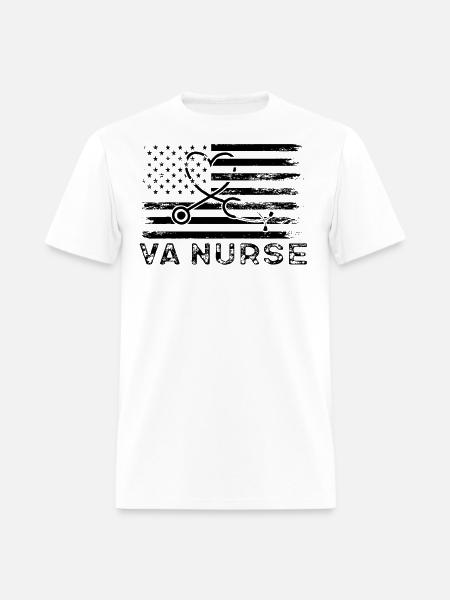 American VA Nurse - Men's T-Shirt - white