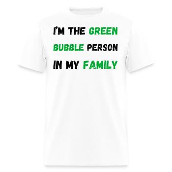 Family's Green bubble person Android user - Men's T-Shirt - white - Front - Jose (178cm)