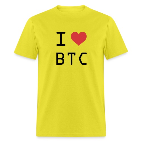 I HEART BTC (Bitcoin) - Men's T-Shirt