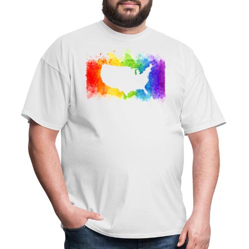 Pride Rainbow Map USA - Men's T-Shirt