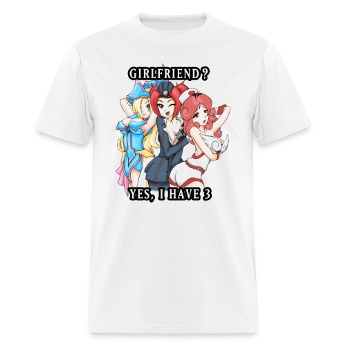 Girlfriend? (Looks Best in White) - Men's T-Shirt
