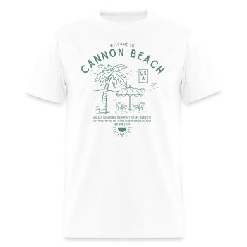 Cannon Beach Oregon Vintage Surf - Men's T-Shirt - white - Front - Jose (178cm)