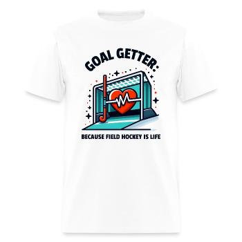 Goal Getter Heartbeat of a Field Hockey - Men's T-Shirt - white - Front - Jose (178cm)