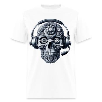 Emergency Call Skull T Shirt 911 Dispatcher Hero - Men's T-Shirt - white - Front - Jose (178cm)