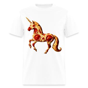 Pizza Unicorn Equestrian Adventure - Men's T-Shirt - white - Front - Jose (178cm)