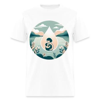 Breastfeeding Love Reflections T Shirt - Men's T-Shirt - white - Front - Jose (178cm)