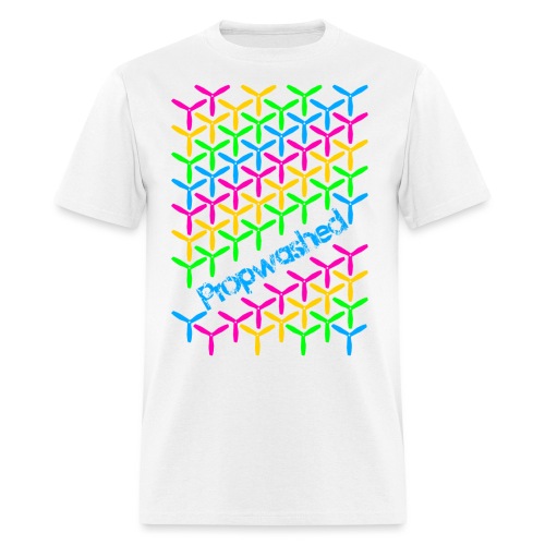 Propwashed Prop Pattern (Rainbow-Blue) - Men's T-Shirt