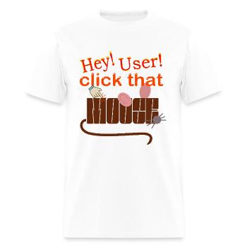 User Click the Computer Mouse - Men's T-Shirt - white - Front - Jose (178cm)