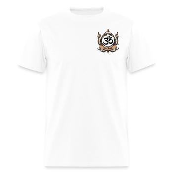 Om Blessed Crest - Men's T-Shirt - white - Front - Jose (178cm)