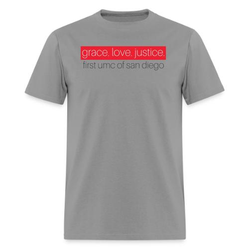 Grace. Love. Justice. First UMC of San Diego - Men's T-Shirt