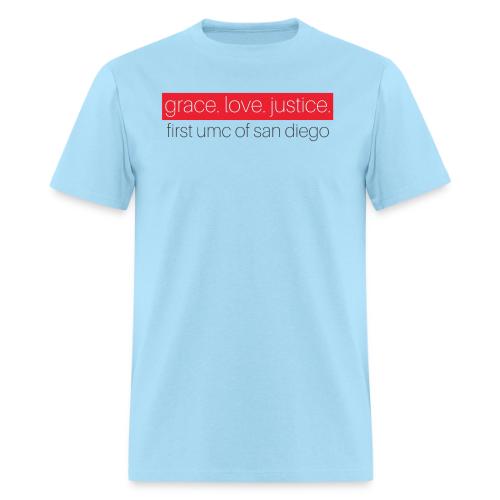 Grace. Love. Justice. First UMC of San Diego - Men's T-Shirt